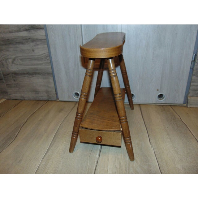 Vintage Wooden Shoe Shine Cabinet, 1960s For Sale - Image 6 of 9