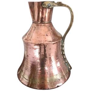 Antique Arts & Crafts Copper and Brass Milk Jug