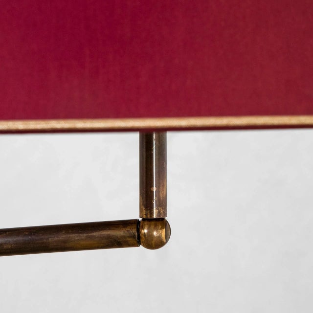 Gold Tris Floor Lamp by Angelo Lelii for Arredoluce, 1950s For Sale - Image 8 of 10