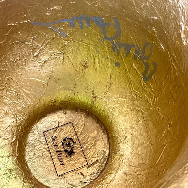 Enhance your decor with this Vintage Coastal Eglomise Under Sea Glass Urn. Featuring a distinctive American style, its...