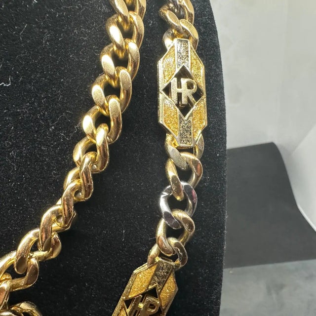 Metal 1960s Costume Jewelry Long Chain by Helen Rubinstein For Sale - Image 7 of 12