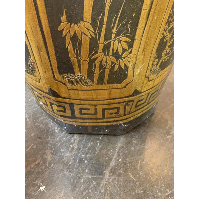 Large Scale Glazed Oriental Urn For Sale - Image 4 of 8