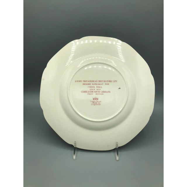 American 1st Edition China Hall Charleston Scene Plate For Sale - Image 3 of 11