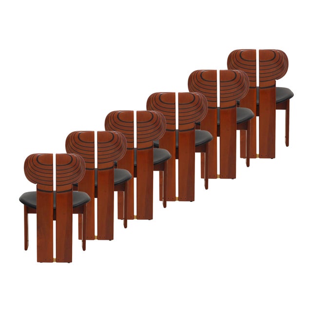 Africa Side Chairs by Afra & Tobia Scarpa for Maxalto, 1970s, Set of 6 For Sale - Image 14 of 14