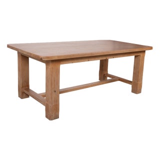 Marktex Wooden Dining Table, Brown Pine, 100 X 200 Cm For Sale