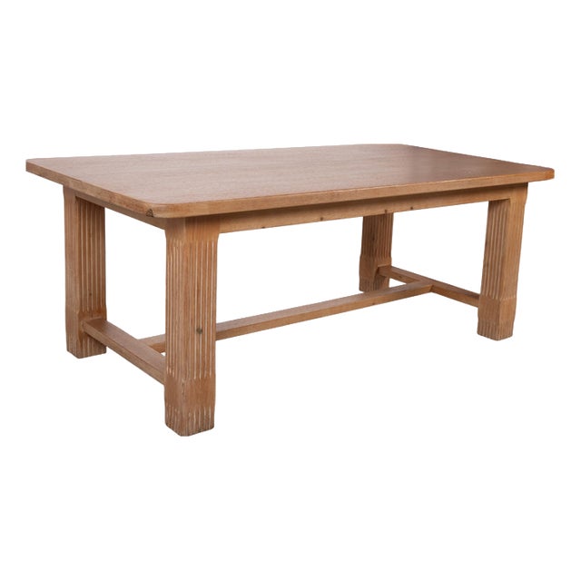 Marktex Wooden Dining Table, Brown Pine, 100 X 200 Cm For Sale