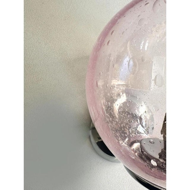 Pink Sculptural Pink Pulegoso Murano Glass Wall Sconces by Simoeng, Set of 2 For Sale - Image 8 of 9