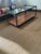 Metal Industrial Custom Made Metal and Chicken Wire Glass Coffee Table on Casters For Sale - Image 7 of 10