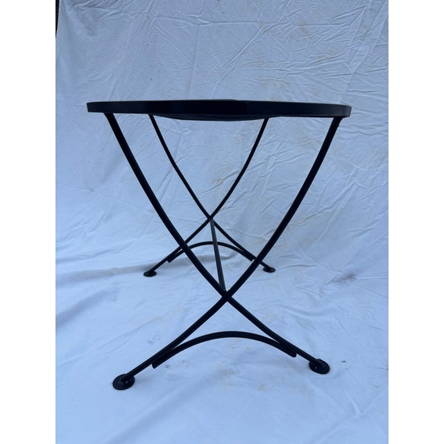 Metal Tempestini MCM Patio Side Table, Attributed For Sale - Image 7 of 10