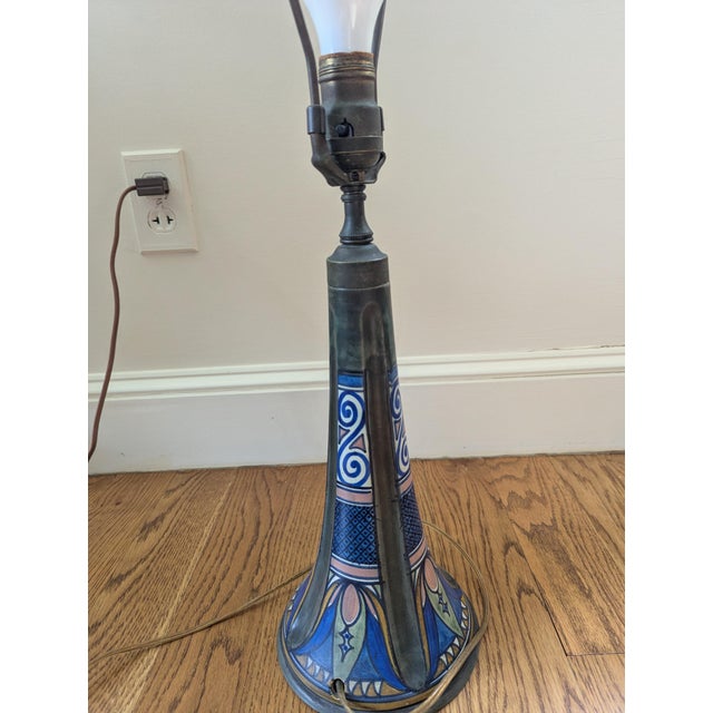 Vintage Ceramic Lamp From Damascus Holland. For Sale In Boston - Image 6 of 7