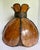 Amber Mid-Century Amber Slag Glass Scalloped Pendant Lamp Shade For Sale - Image 8 of 10