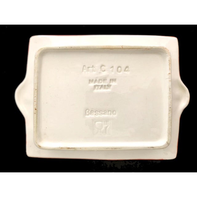 Vintage Bassano, Italy Ceramic Ocean Reef Rectangular Catchall With Handcrafted Coral For Sale - Image 10 of 12