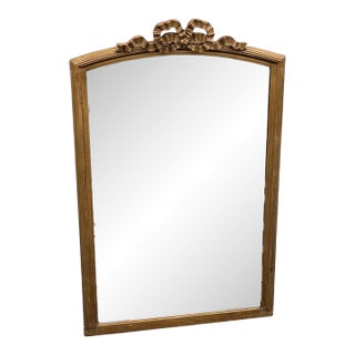 1920 French Gilded Beveled Edge Mirror. For Sale