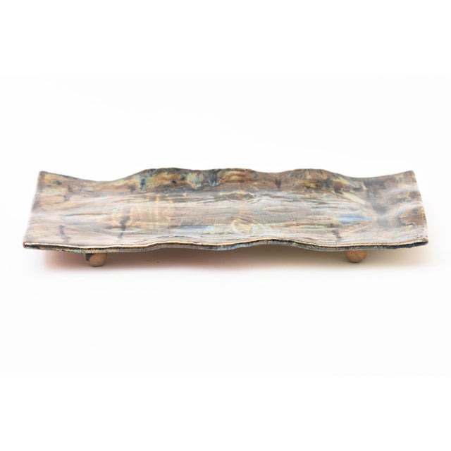 Ceramic Signed Glazed Ceramic Face Tray or Decorative Object, 2011 For Sale - Image 7 of 10