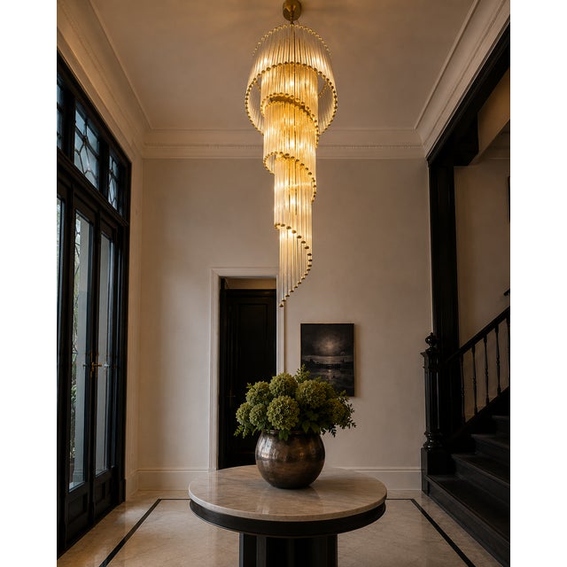 Exceptional Palme Leuchten Spiral Chandelier West Germany, circa 1970–1980 160 cm height | 60 cm diameter | Original...