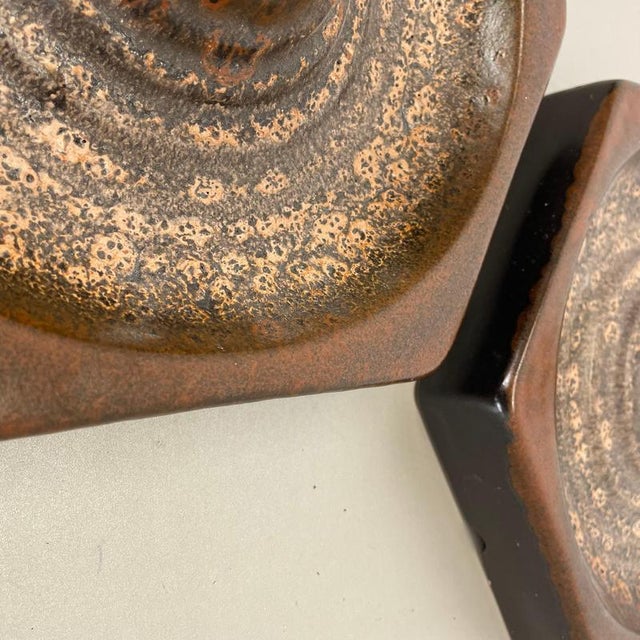 Brown Ceramic Sputnik Wall Lights from Pan Keramik, Germany, 1970s, Set of 3 For Sale - Image 13 of 18