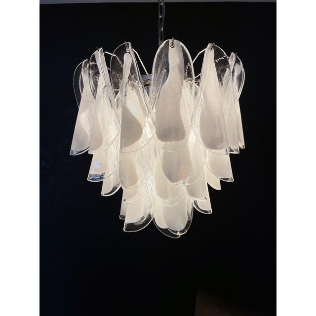 Vintage Italian Murano Chandelier with 41 Rondini Glass from Mazzega, 1990s For Sale - Image 9 of 18