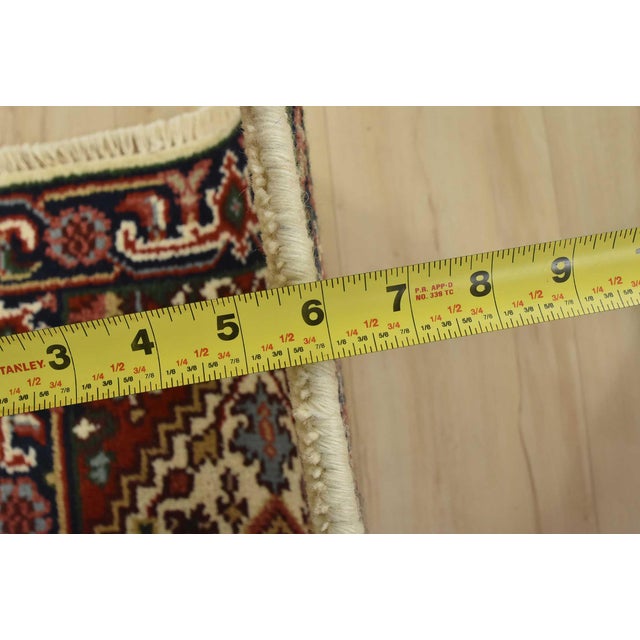 Heriz Rug 2′ X 3’1” Ivory Wool Traditional Hand-Knotted Oriental Carpet For Sale In Philadelphia - Image 6 of 7