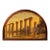 Roman Aqueduct at Sunset | Arched Landscape Print in Wooden Frame For Sale