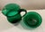 Handblown emerald green glass pitcher and bowl set, likely from the Metropolitan Museum of Art Saratoga Portugal...