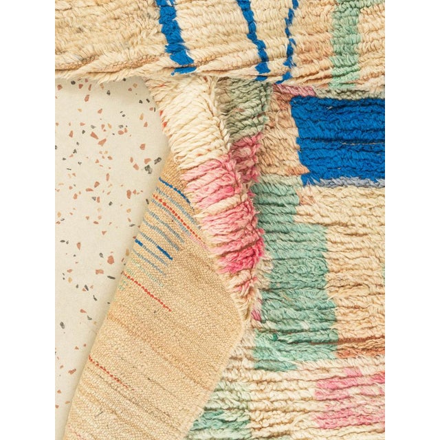 Blue Summer Field Berber Rug For Sale - Image 8 of 9