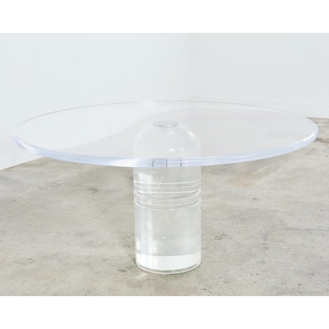 Charles Hollis Jones Charles Hollis Jones Le Dome Lucite Dining Table For Sale - Image 4 of 12