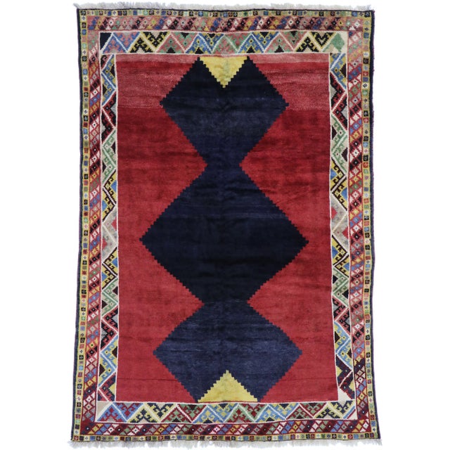 Vintage Persian Shiraz Rug - 06'09 X 09'09 For Sale - Image 9 of 9
