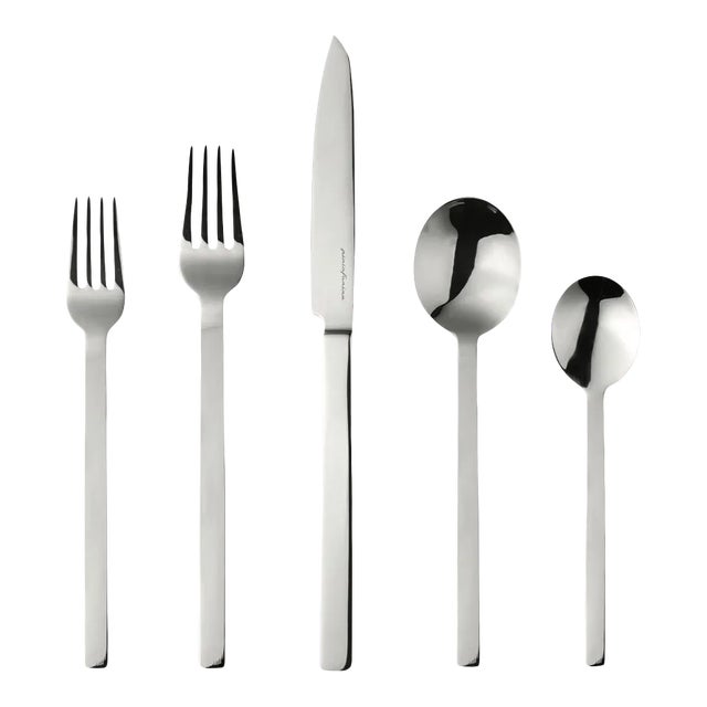 Mepra Stile 5-Piece Flatware Set With Steak Knife For Sale