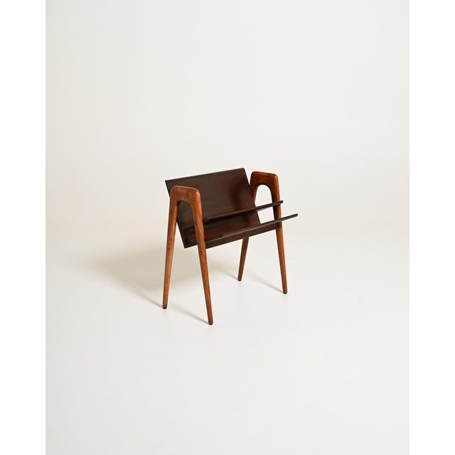 Vintage Magazine Rack in Beech and Ash, 1950s For Sale - Image 10 of 10