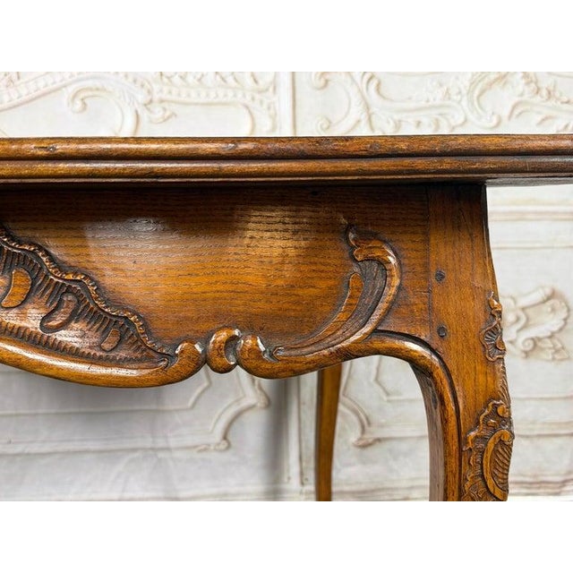 Late 19th Century Antique French Louis XV Coffee Table, Solid Oak, Circa 1890 For Sale - Image 5 of 13