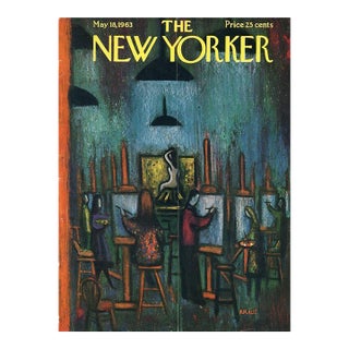 1963 Original New Yorker Magazine Cover, May 18, Robert Kraus Cover Art, Artist For Sale