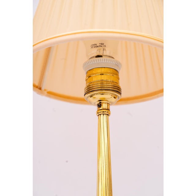 Art Deco Table Lamp with Fabric Shades, Vienna, 1920s, Set of 2 For Sale - Image 4 of 15