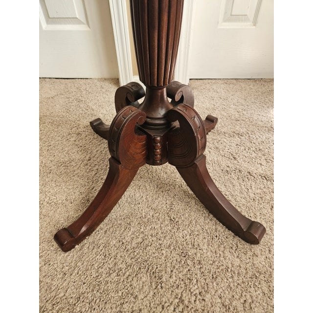 Vintage Carved Wood Pedestal Stand For Sale - Image 15 of 15