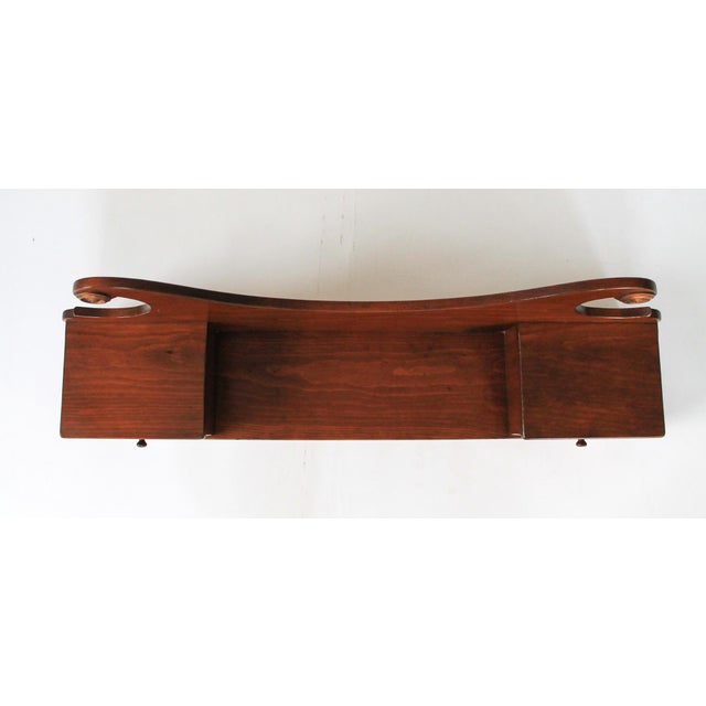 Vintage Wood Wall Shelf W/ Two Drawers For Sale - Image 9 of 11