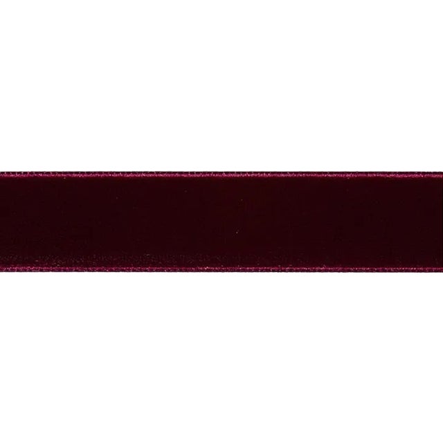 Sample - Schumacher Velvet Tape Medium in Aubergine For Sale