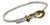 Sterling Silver and Brass Buckle Bangle For Sale