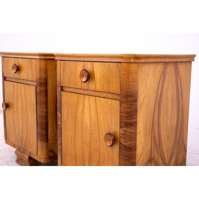 Vintage Polish Art Deco Nightstands, 1940s, Set of 2 For Sale - Image 12 of 13
