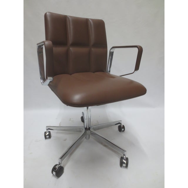 Walter Knoll Walter Knoll Leadchair Executive Low Back Office Chair in Toffee (New) For Sale - Image 4 of 8