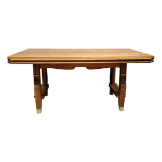 Art Deco Dining Table in Light Mahogany, 1950s For Sale