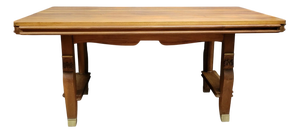 Art Deco Dining Table in Light Mahogany, 1950s
