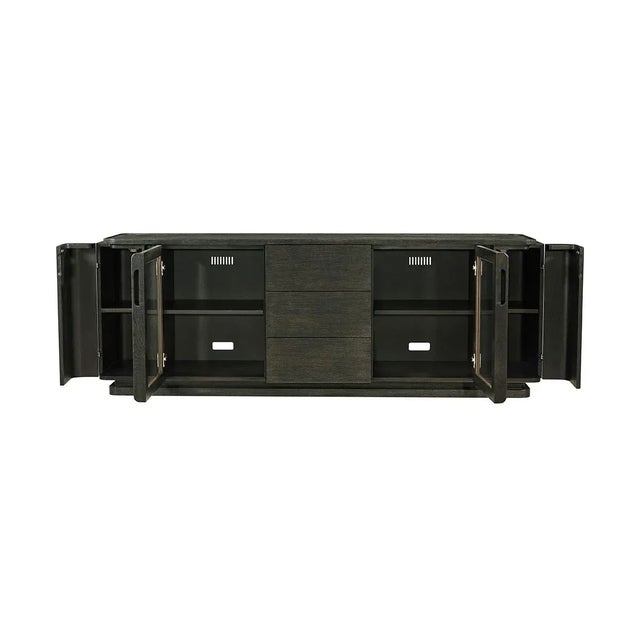 Modern Dark Oak Media Cabinet For Sale - Image 3 of 7