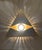 1970s All-Seeing Eye Flush Mounted Wall Sconce Masonic Symbolism For Sale - Image 11 of 11