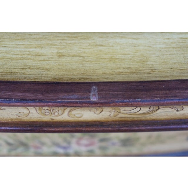 Wood Late 20th Century Italian French Provincial Style Floral Bombe Commode Dresser Bachelors Chest For Sale - Image 7 of 18
