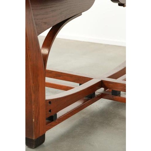 Brown Art Nouveau Oval Coffee Table from Schuitema For Sale - Image 8 of 11
