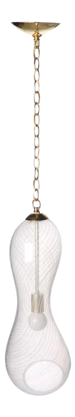 Organic Blown Ribbon Glass Hanging Fixture