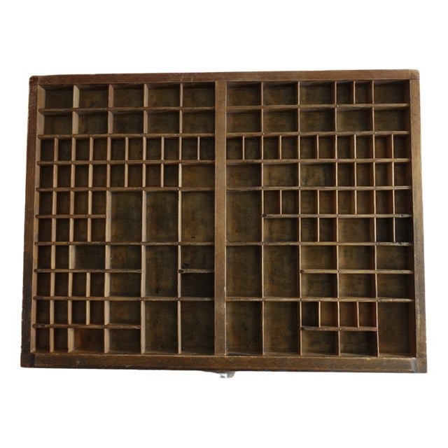 Antique Kasthylla Drawer for Block Letters for Printers in Wood and Metal Handle, 1900s For Sale