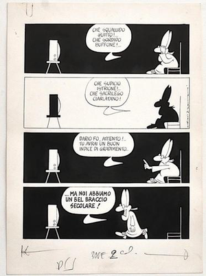 Alfredo Chiappori, Political Comics, China Ink Drawing, 1977