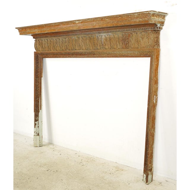 Traditional Antique Georgian Wooden Fireplace Mantel For Sale - Image 3 of 10