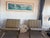Pair of authentic Kroll Barcelona chairs by Mies Van Der Rohe, in fair condition with a few scratches and cracks and some...