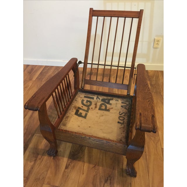 Antique Tiger Oak Morris Reclining Chair Chairish